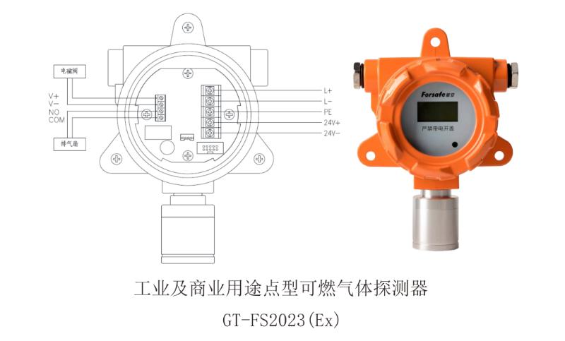 FS2023(Ex）工业及商业用途点型可燃气体吉林探测器接线图